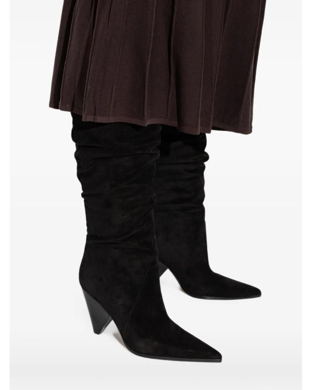 MICHAEL Michael Kors Black Jayla Suede Slouchy Boots