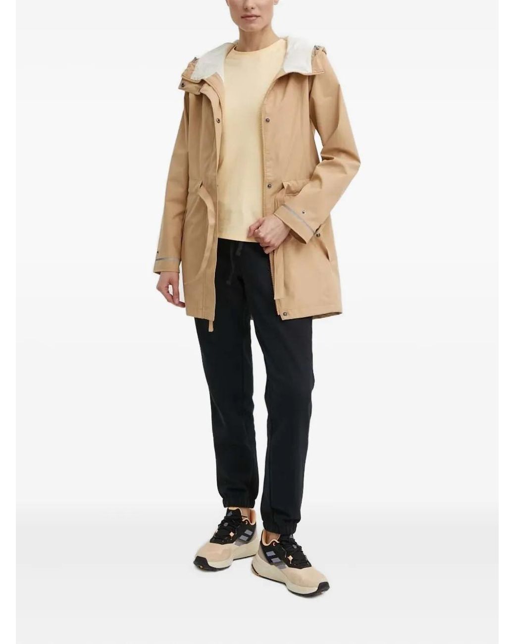 Columbia Natural Hooded Belted Jacket