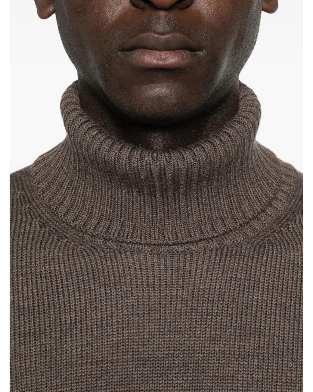 Kangra Gray Roll-Neck Knitwear for men