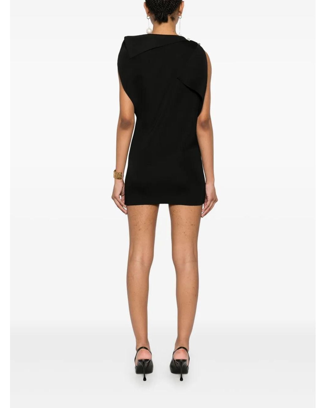 Jacquemus Black Dress With Appliqué