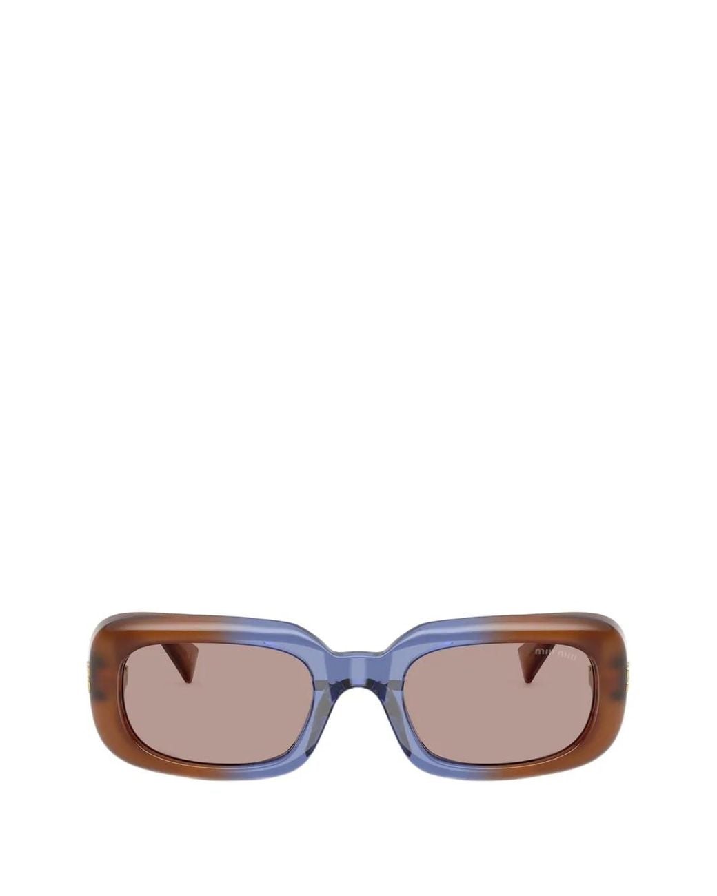 Miu Miu Pink Rectangle-Frame Sunglasses