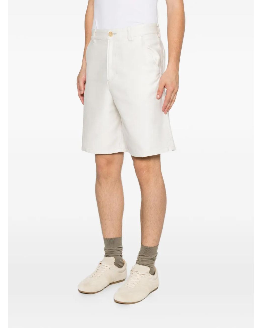 A.P.C. White Andy Bermuda Shorts for men
