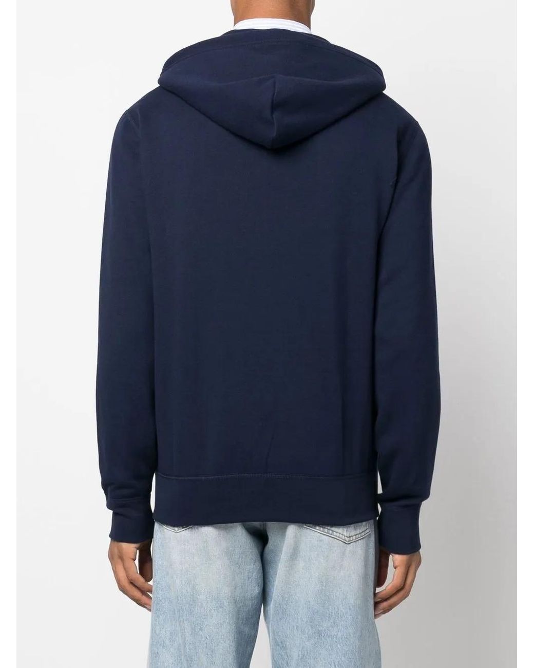 Polo Ralph Lauren Blue Cotton-Blend Zip Hoodie for men