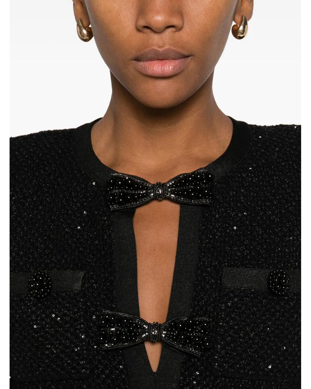 self portrait black sequin knit mini dress Self-Portrait in Fashion