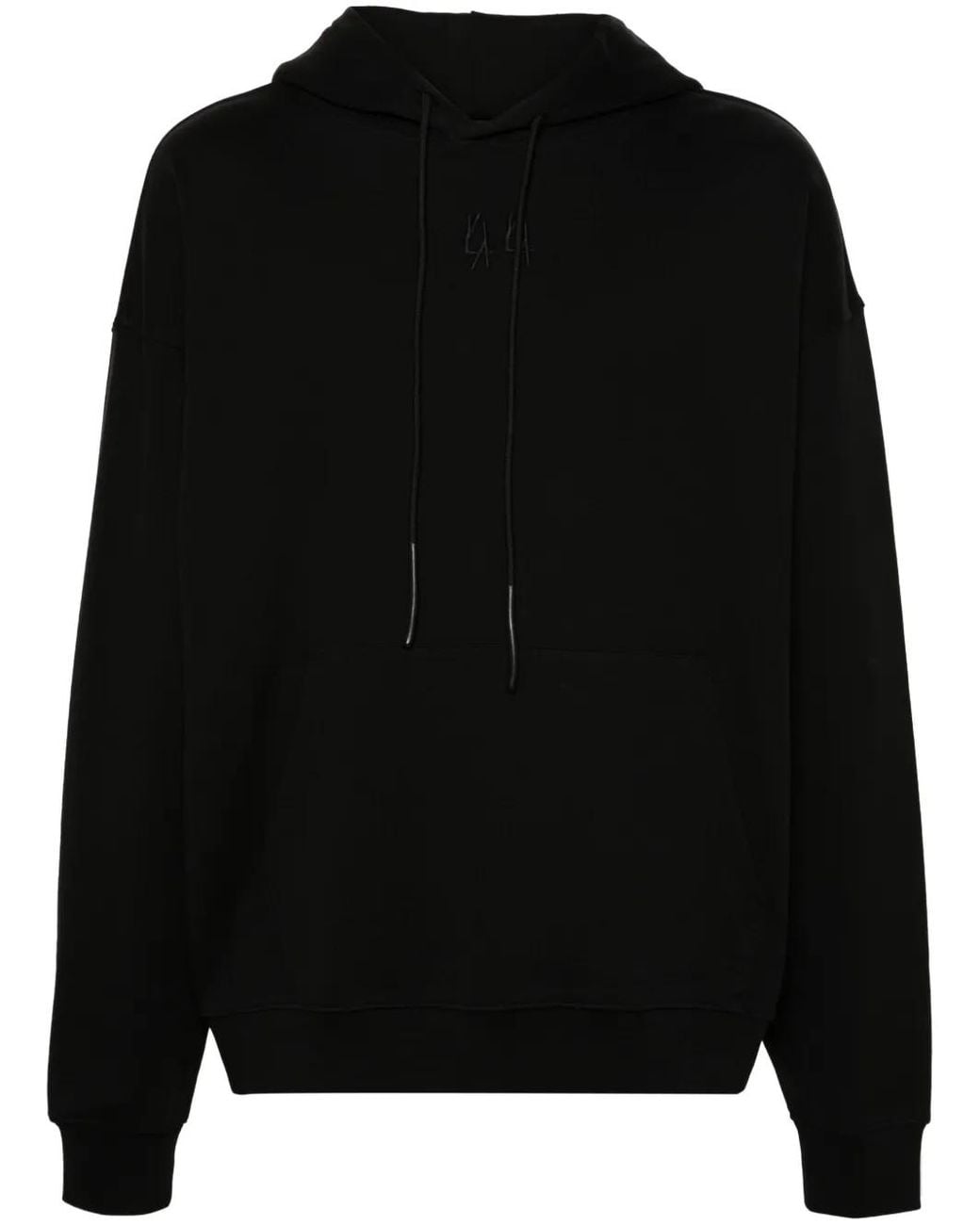 44 Label Group Black Logo-Print Hoodie