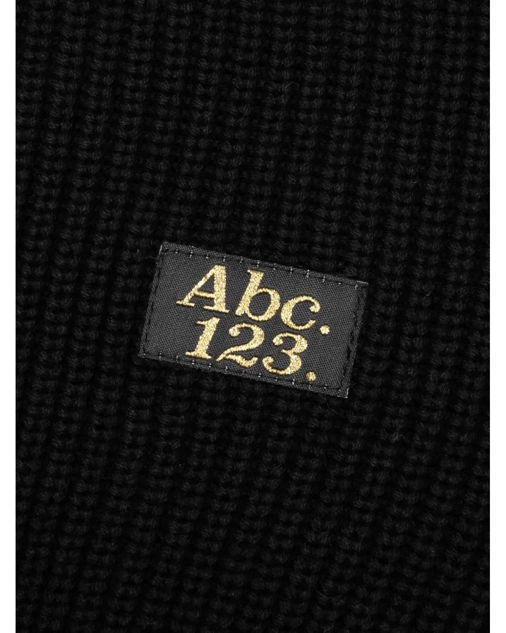 Advisory Board Crystals Black Ribbed Crewneck Sweater for men