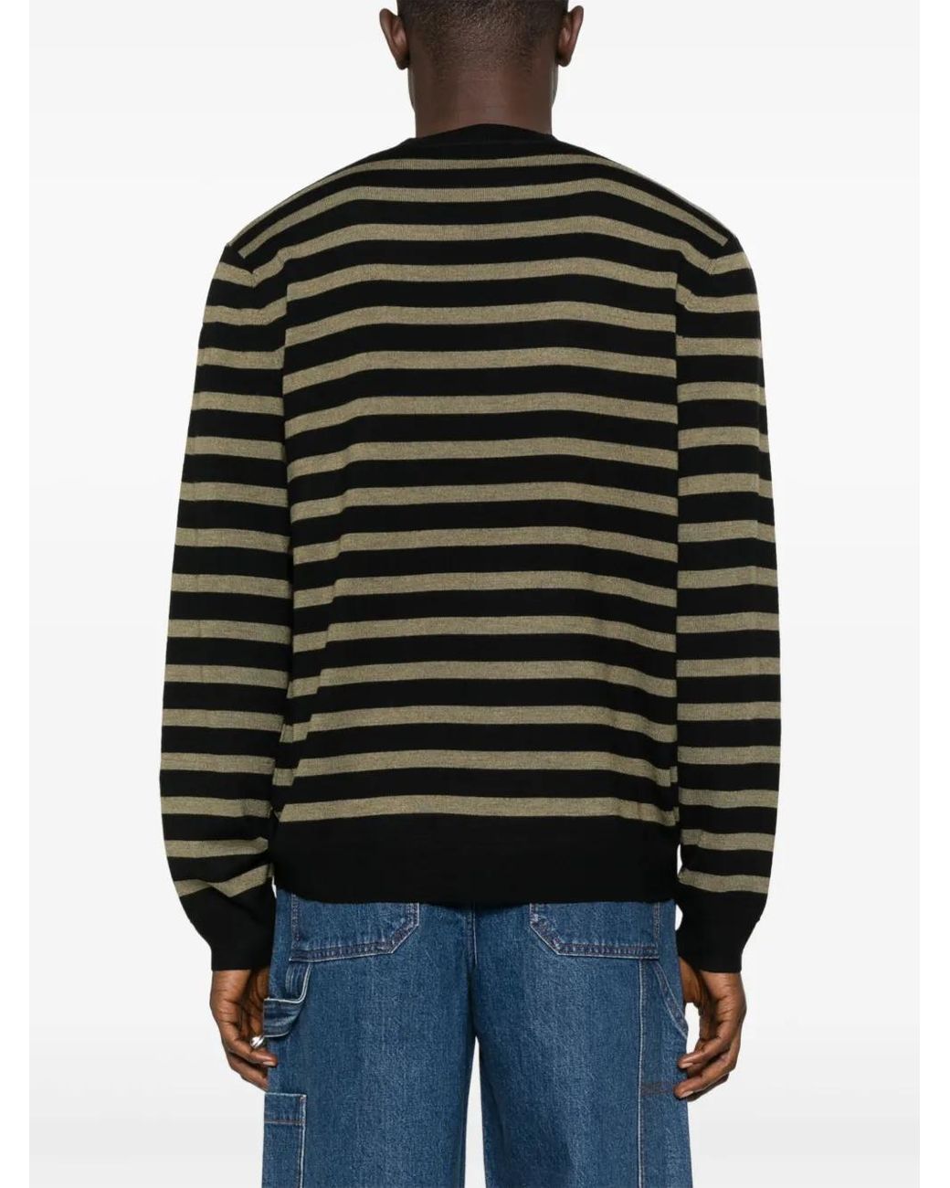 A.P.C. Black Striped Jumper for men
