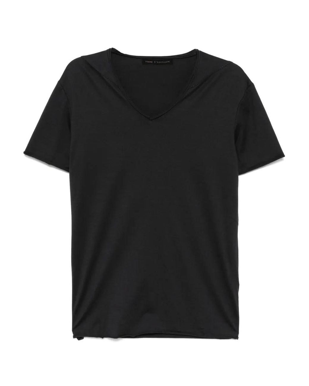 Forme D'expression Black V-Neck T-Shirt