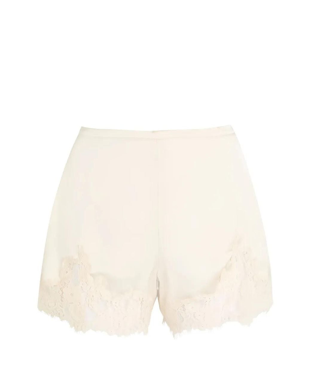 Reformation Natural Lace Trim Shorts