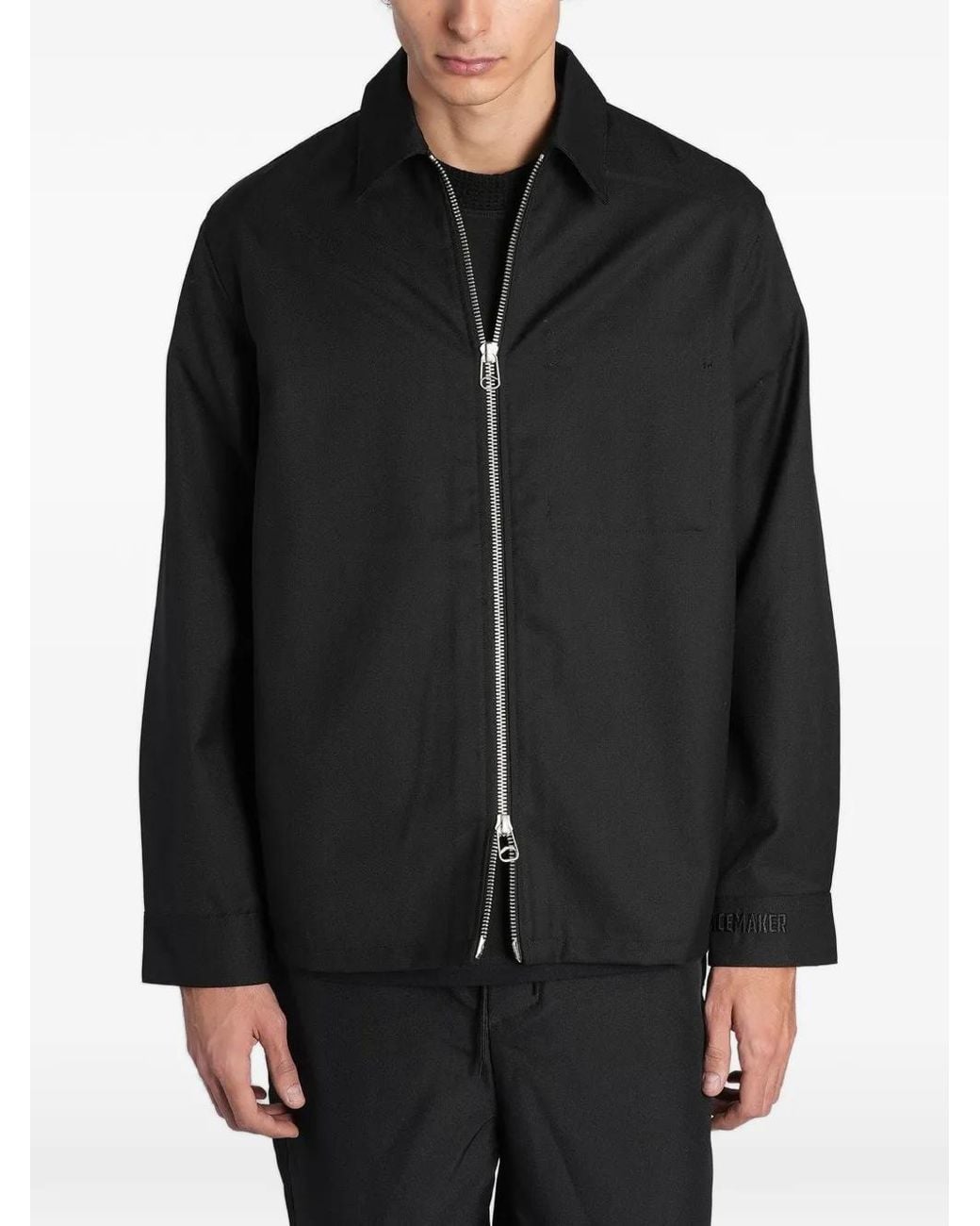 Peacemaker Oamc Black Surchemise À Fermeture Zippée for men