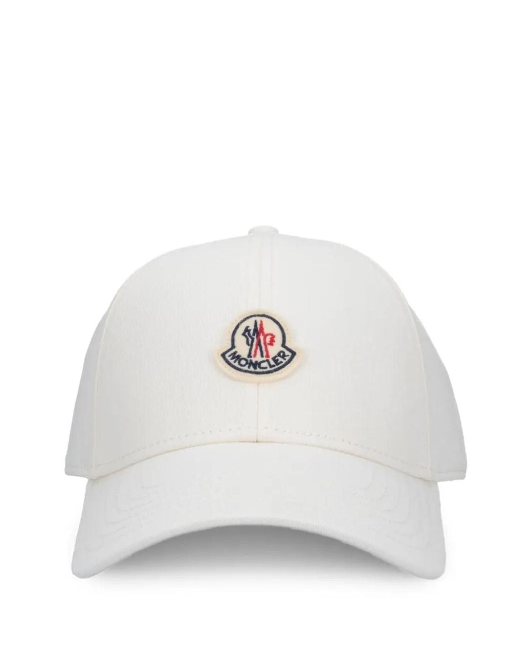 Moncler White Logo-Patch Baseball Cap for men