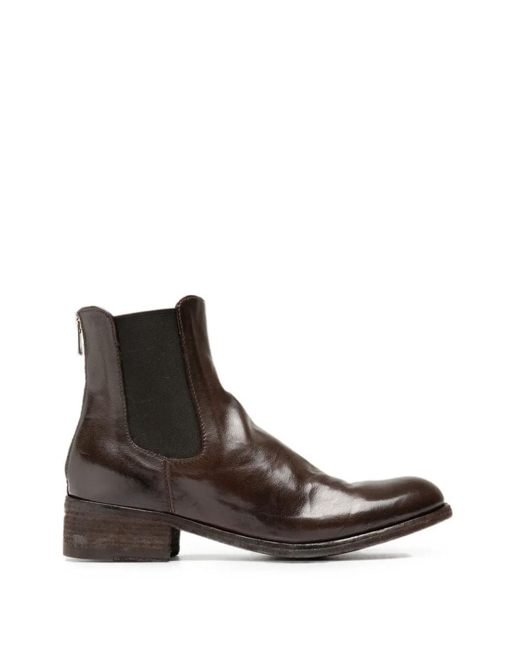 Officine Creative Brown Shantel Leather Ankle Boots