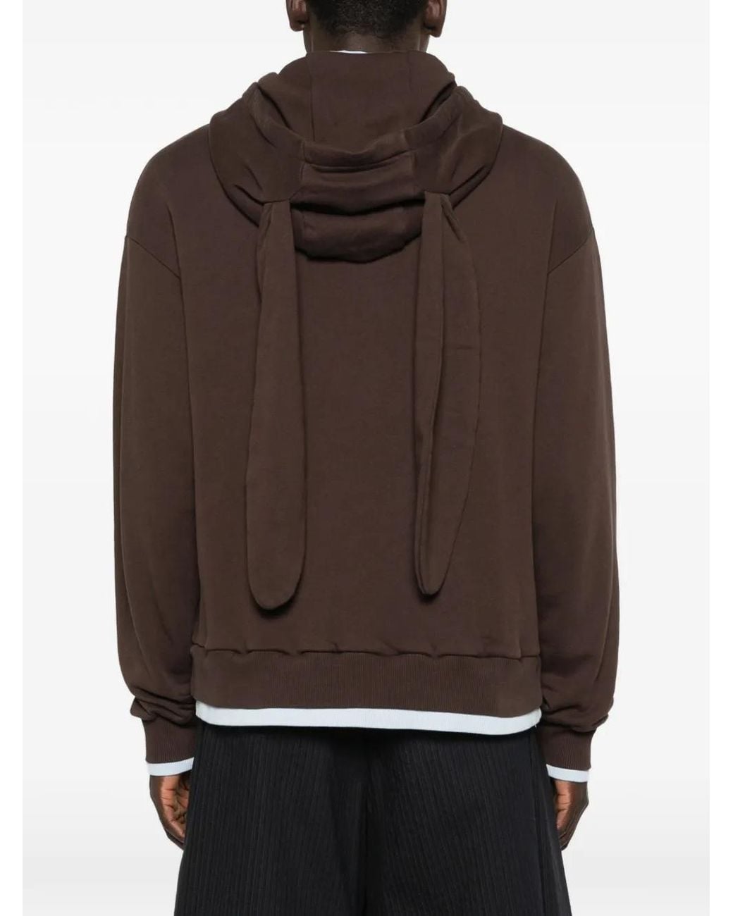 Charles Jeffrey Brown Rabbit-Ear Hoodie