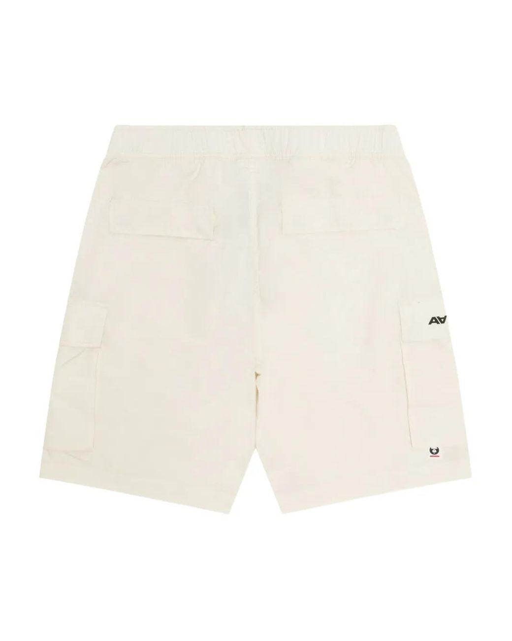 Aape By A Bathing Ape White Logo-Patch Cargo Shorts for men