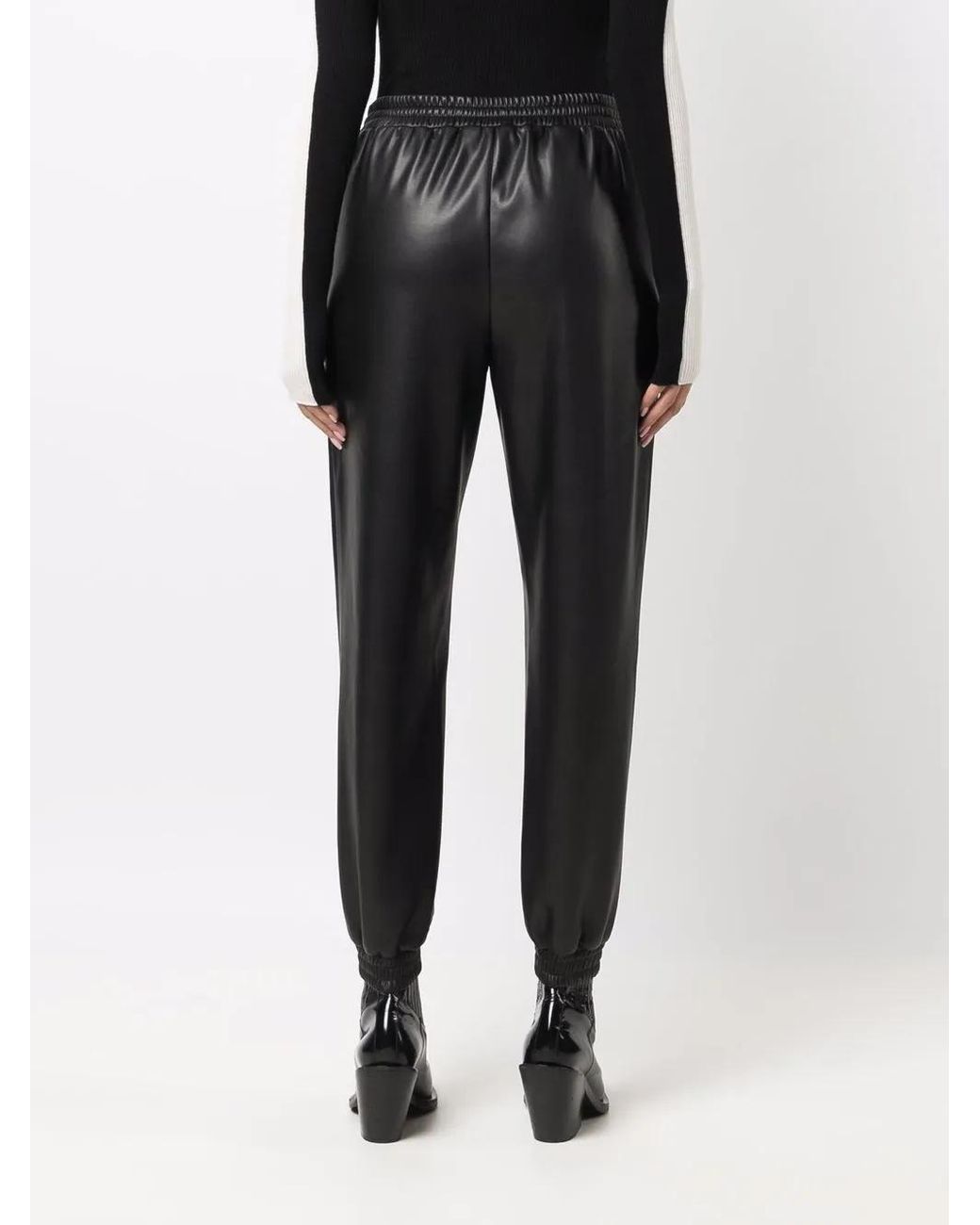 Philosophy Di Lorenzo Serafini Black Elasticated-Waist Tapered Trousers