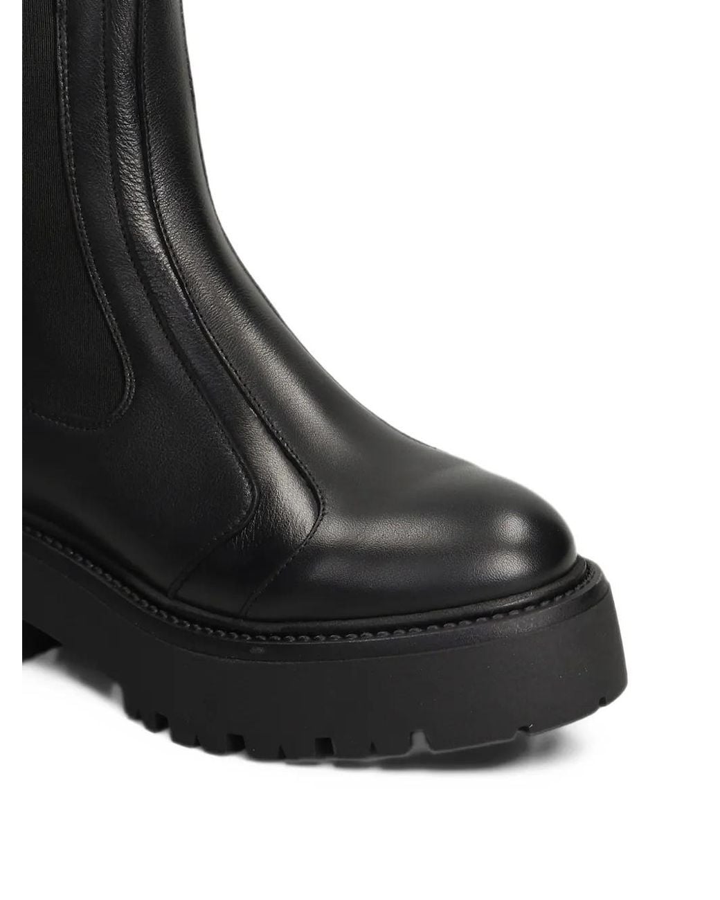 COPENHAGEN Black Leather Ankle Boots