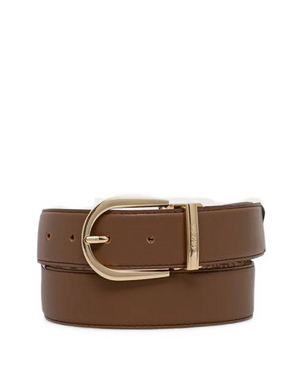 Guess Brown Yvonne Reversible Monogram-Print Belt