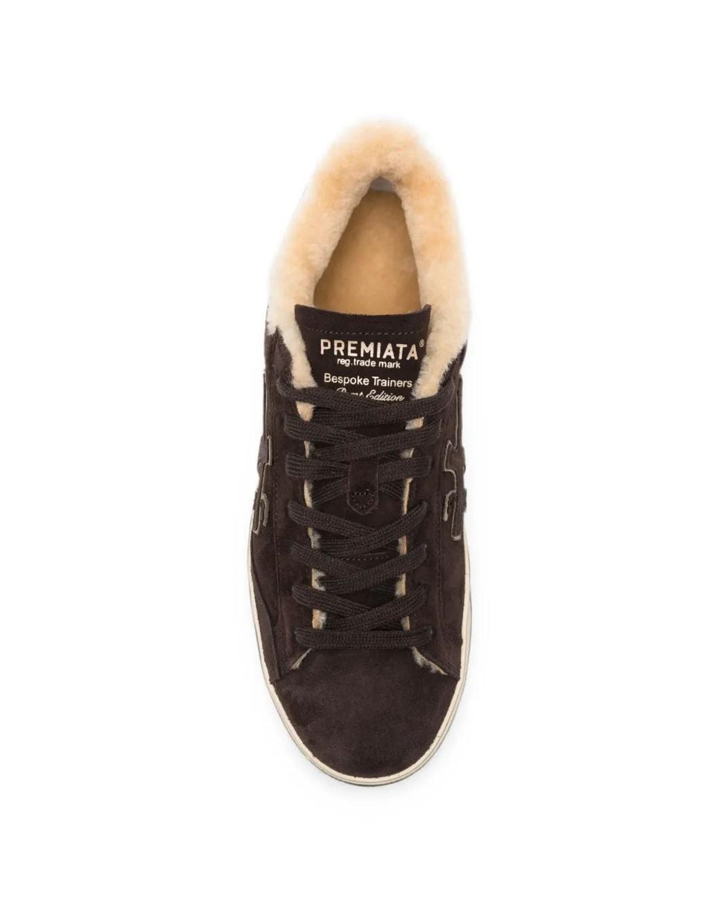 Premiata Black Steven Shearling-Lined Sneakers for men