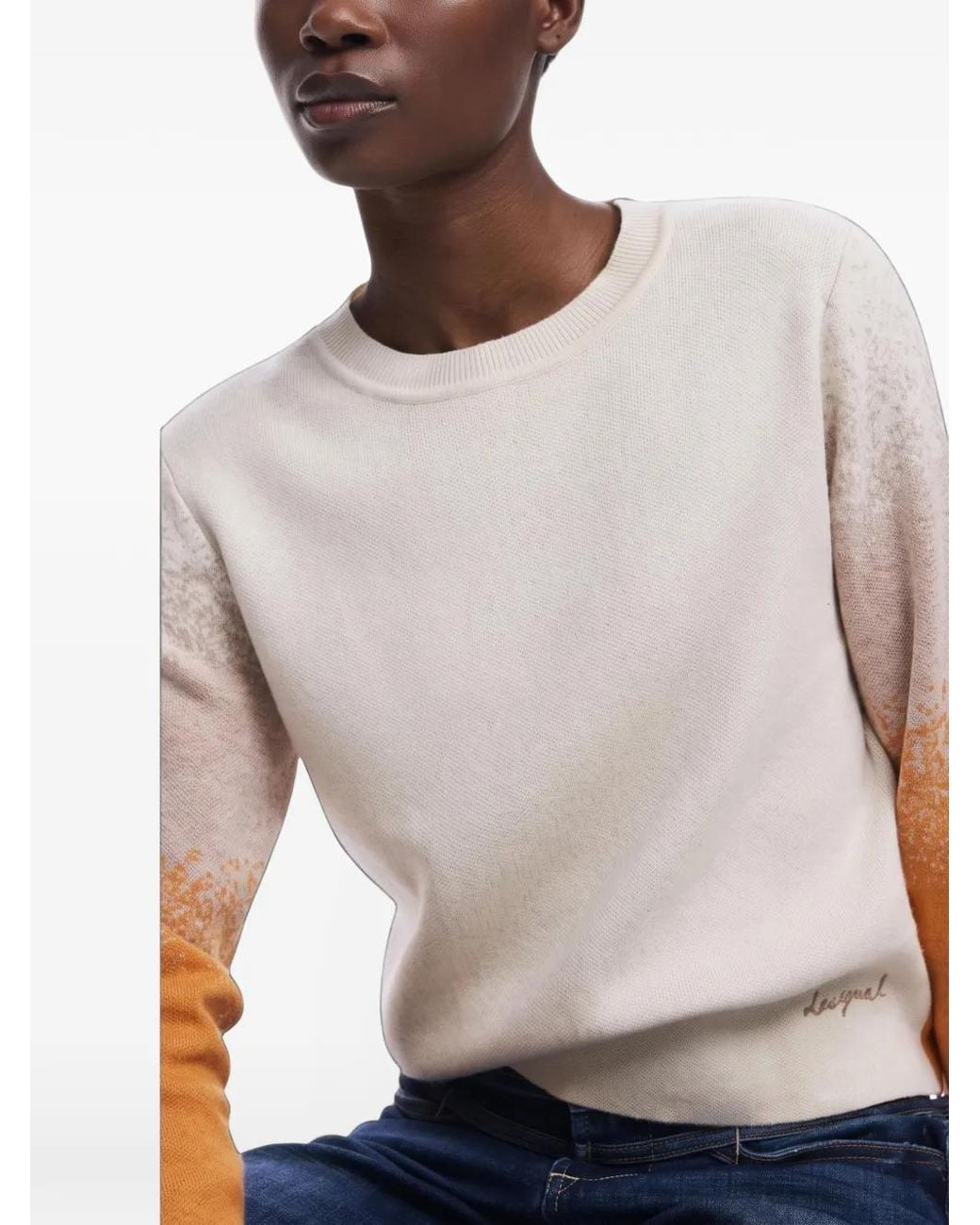 Desigual Blue Pullover Mit Ombré-Effekt