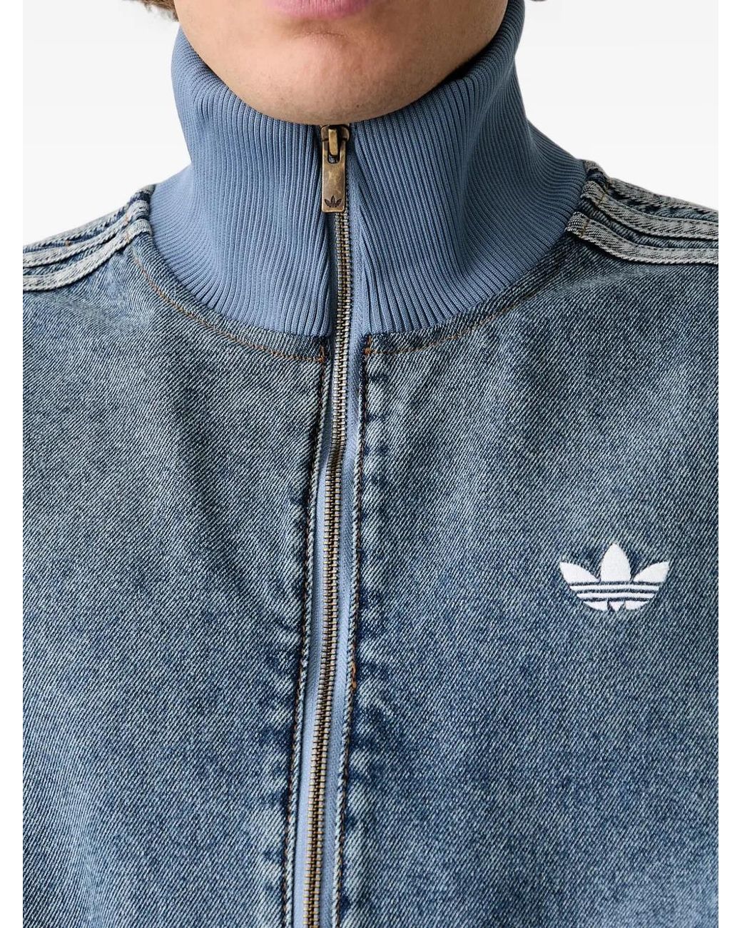 Adidas Blue Firebird Adicolor Denim Jacket for men