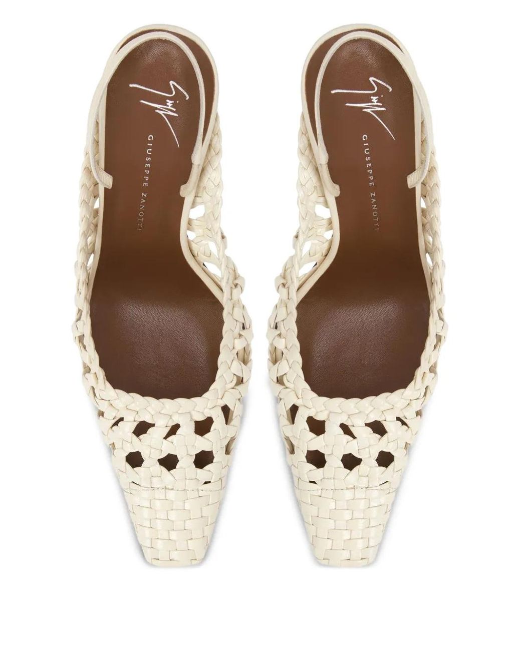 Giuseppe Zanotti White 90Mm Brendha Cage Pumps