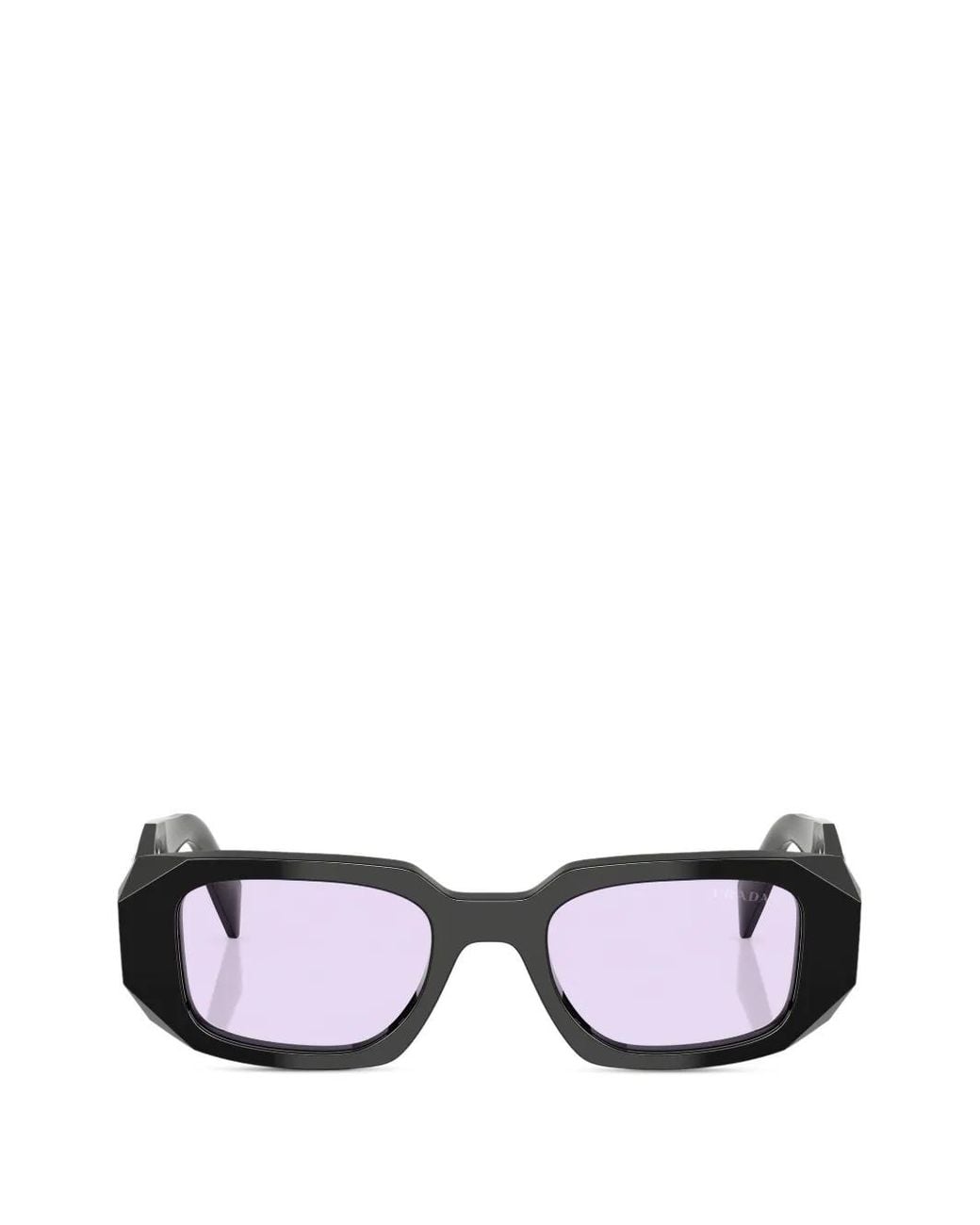 Prada Black Symbole Rectangle-Frame Sunglasses