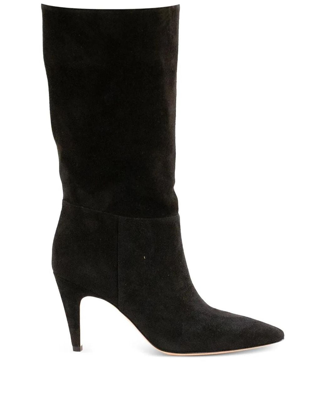 Gianvito Rossi Black 85Mm Suede Pointed-Toe Boots