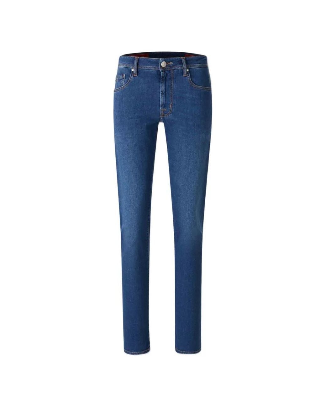 Sartoria Tramarossa Blue Jean Michelangelo À Coupe Slim for men