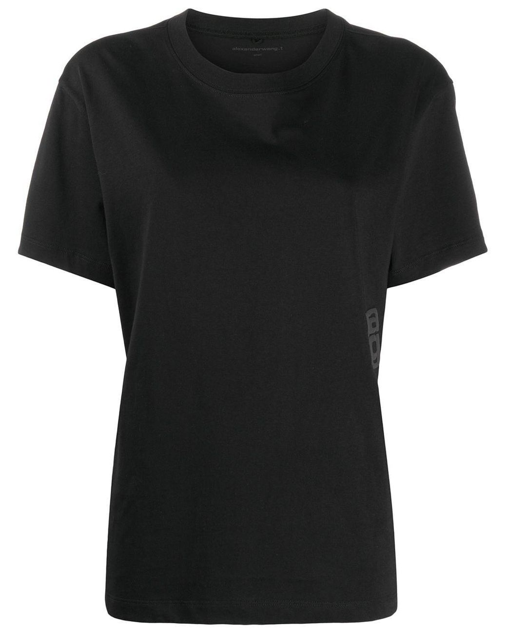 T By Alexander Wang Cotton Plain Crew Neck T-shirt in Black - Lyst
