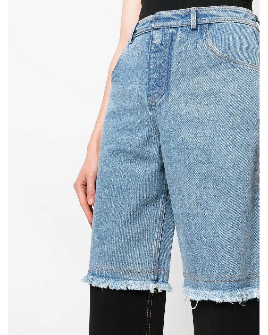 Christopher Esber Blue Deconstruct Straight-Leg Jeans
