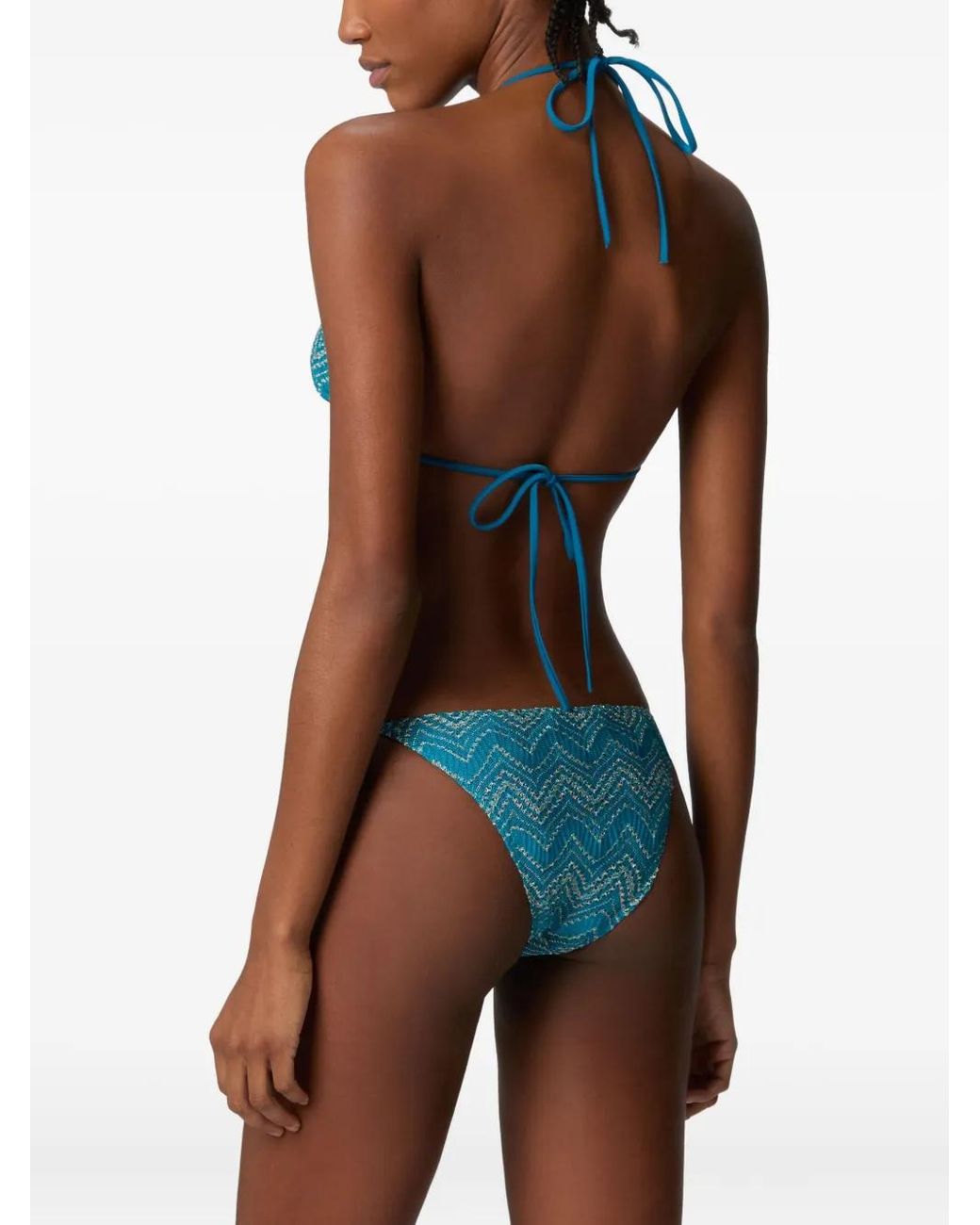 Missoni Blue Zigzag-Pattern Bikini