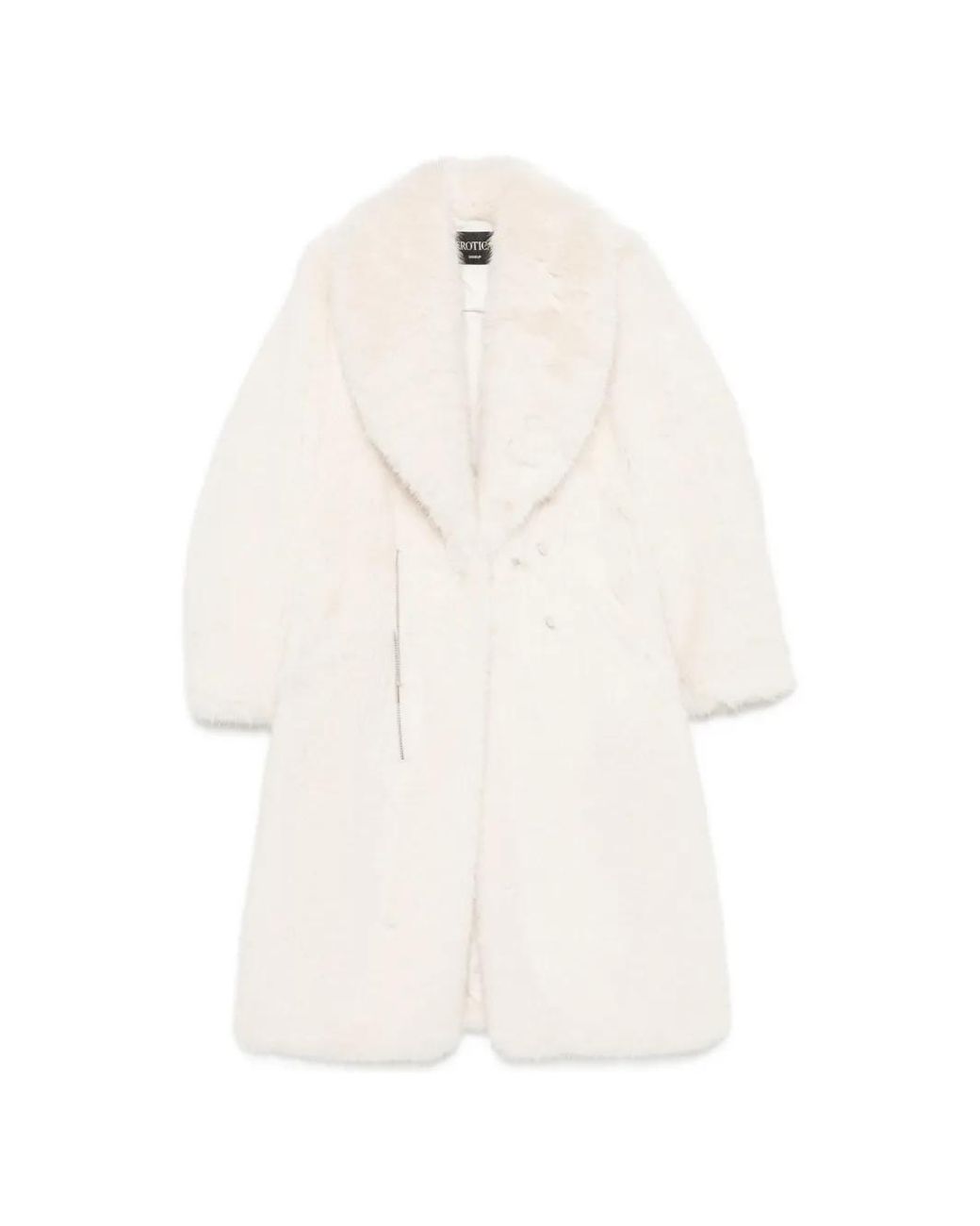 Dondup White Chain-Detail Coat