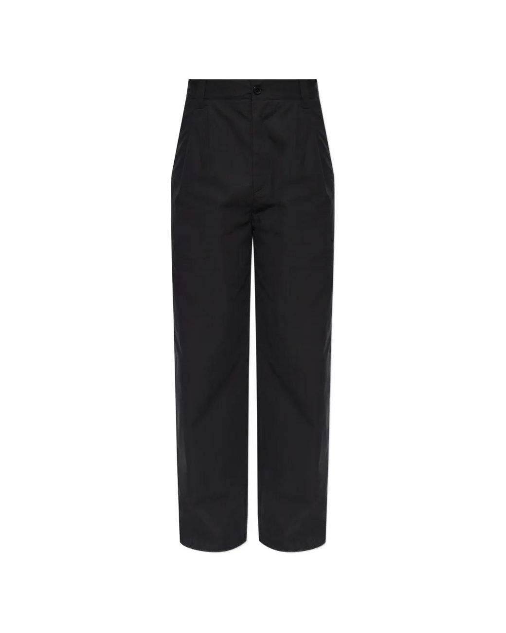 A.P.C. Black Loose Pleated Trousers for men