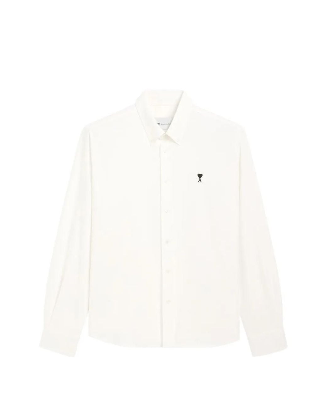 AMI White Cotton Shirt With Ami De Coeur