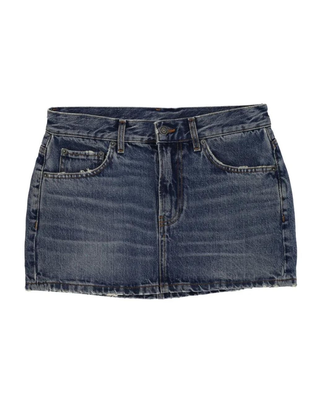 Fiorucci Blue Five-Pocket Mini Skirt
