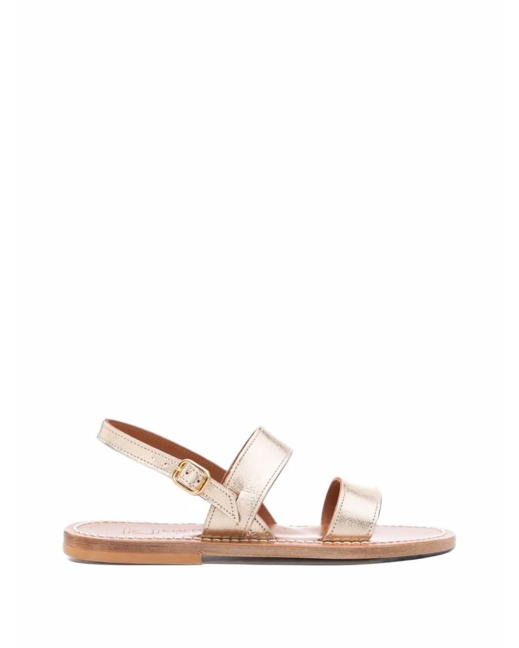 K. Jacques Natural Barigoule Double-Strap Sandals