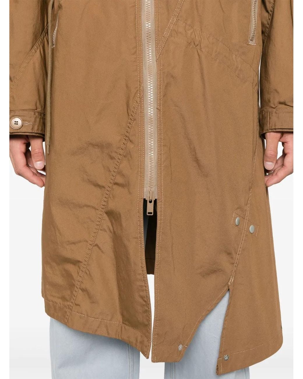 Undercover Brown Hooded Coat for men