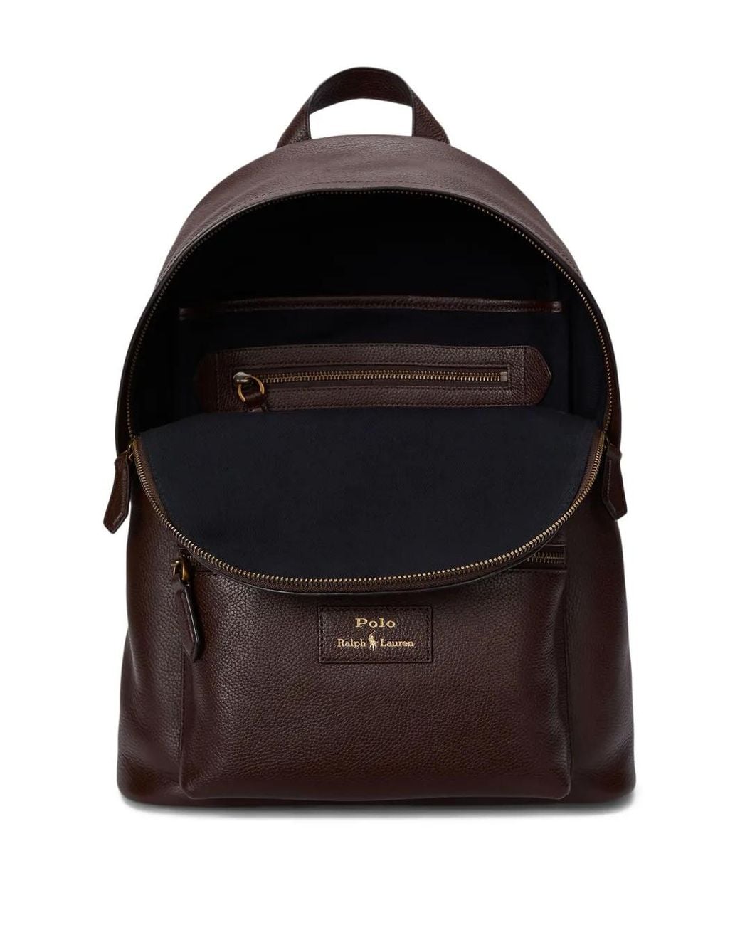 Polo Ralph Lauren Brown Leather Zip-Fastening Backpack for men