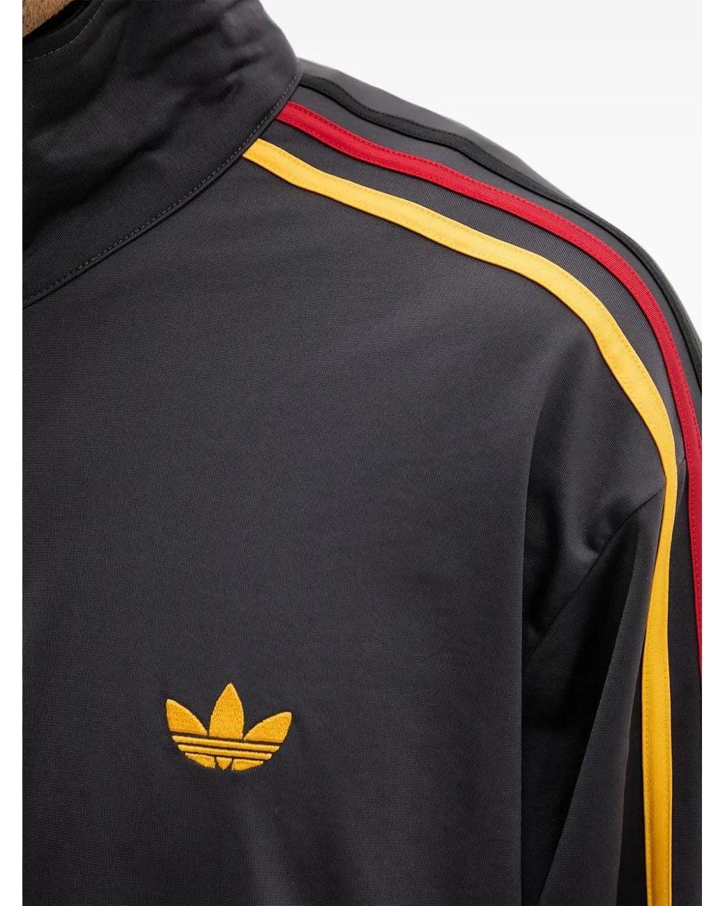 Adidas Black Veste Zippée Firebird À Rayures Latérales for men
