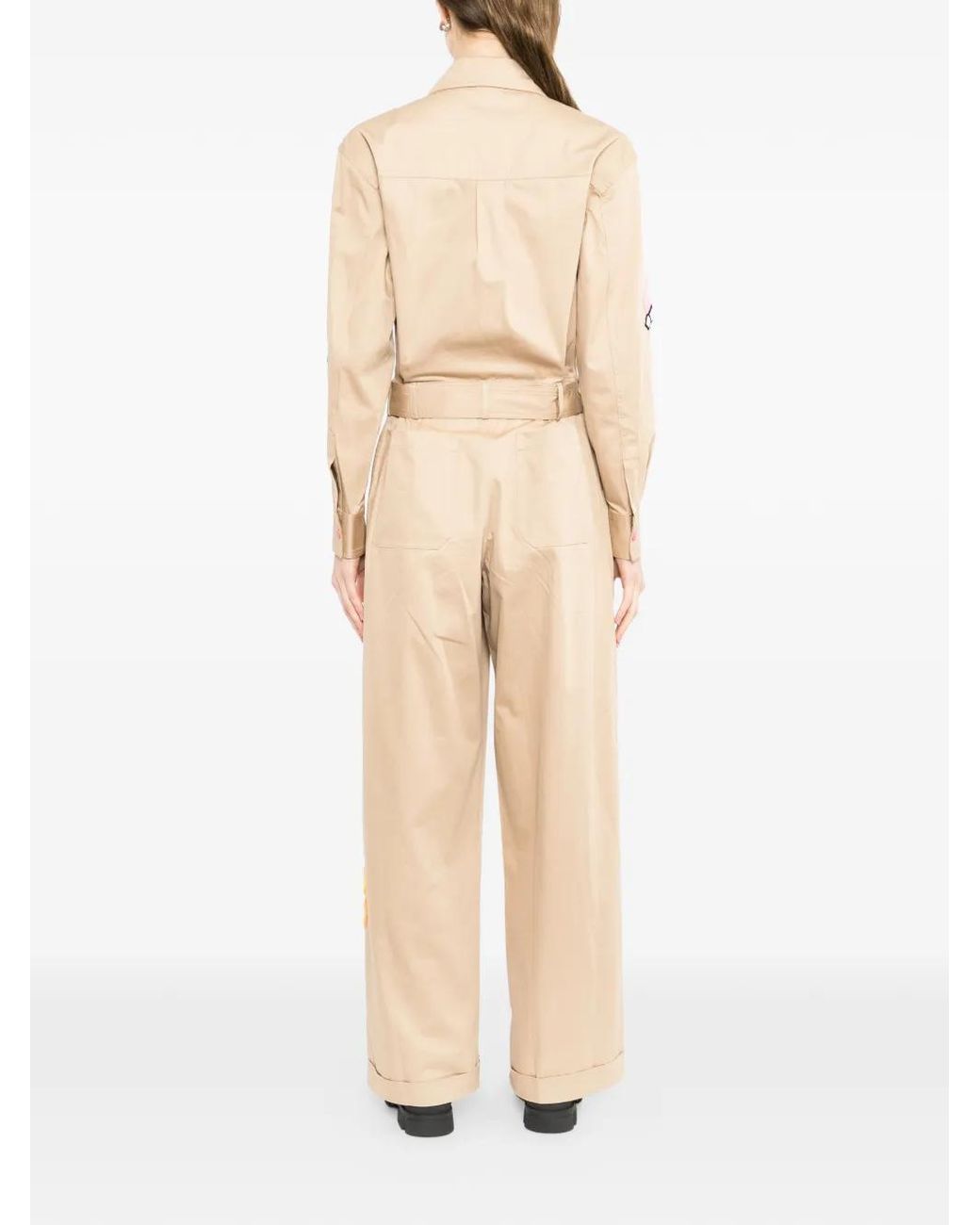 MIRA MIKATI Natural Patches Trench Jumpsuit