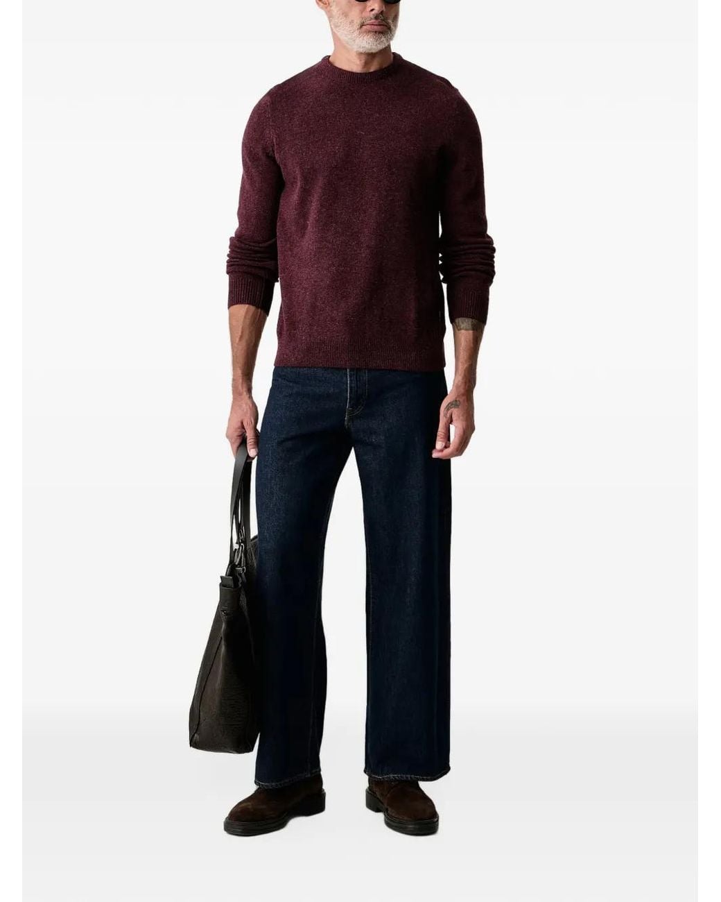 Colorblock Crew Neck Barbour Holden Crew-Neck Jumper in Red for Men | Lyst