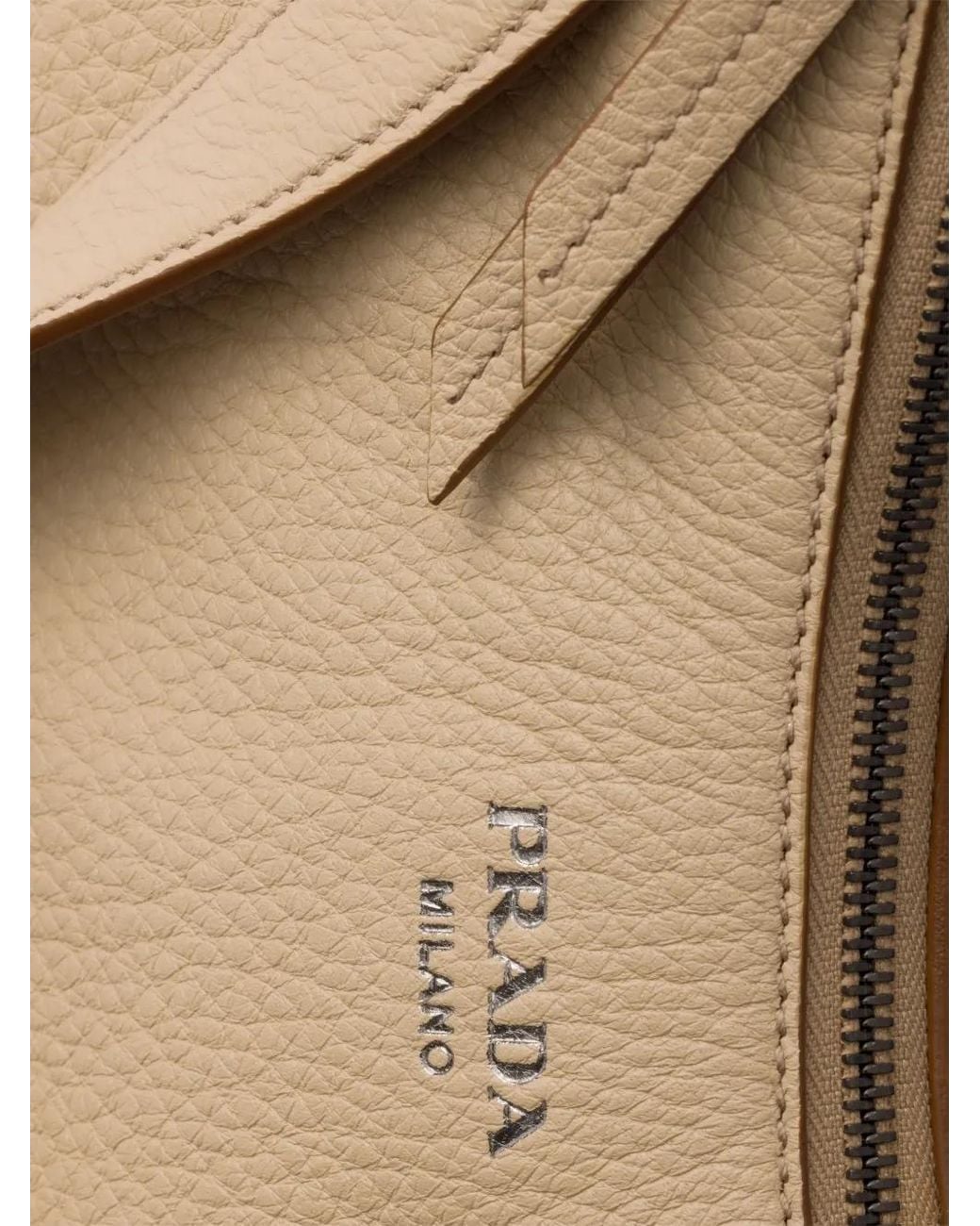 Borsa A Spalla Aimèe Grande di Prada in Natural