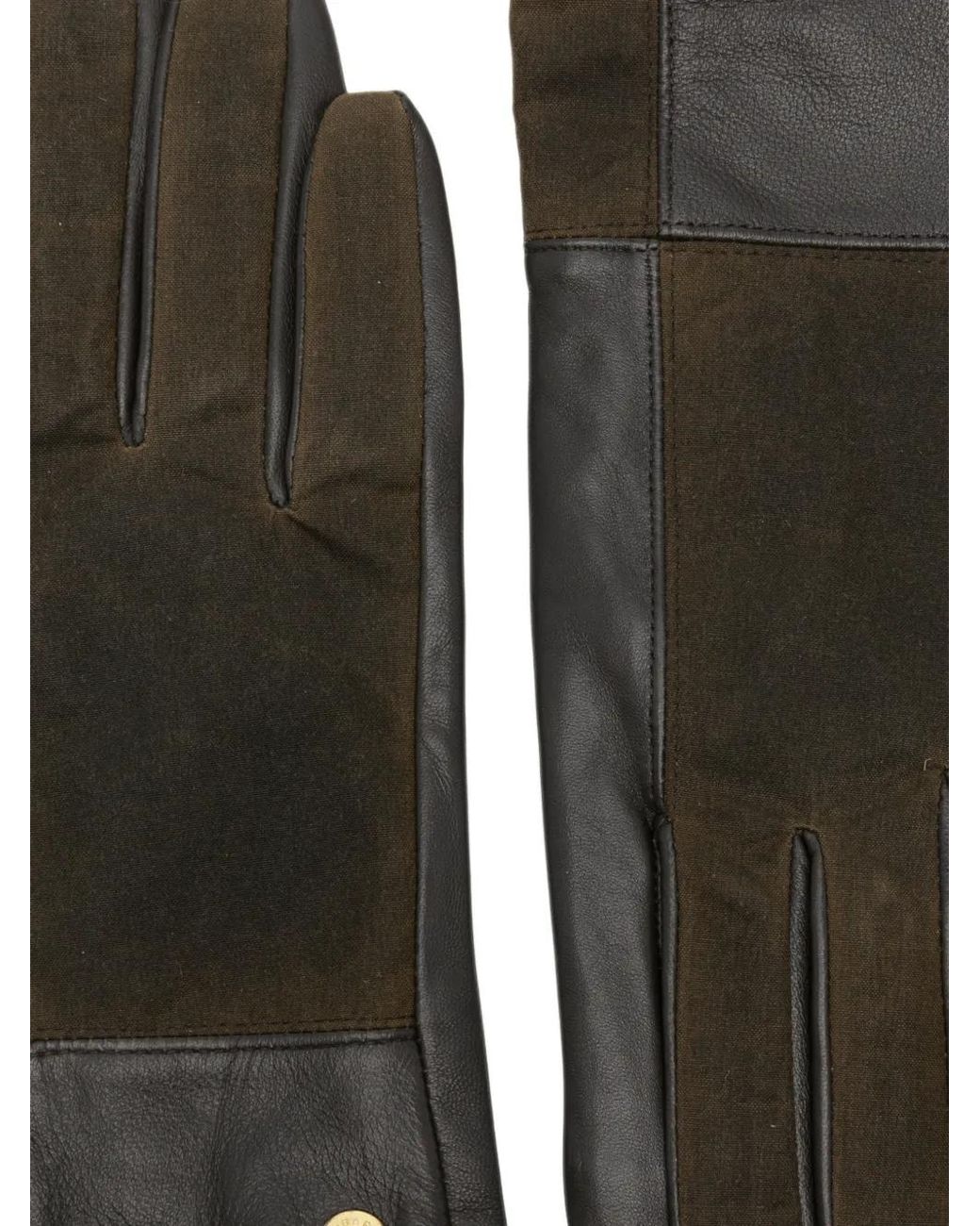 Barbour Black Rudson Patchwork Leatgloves