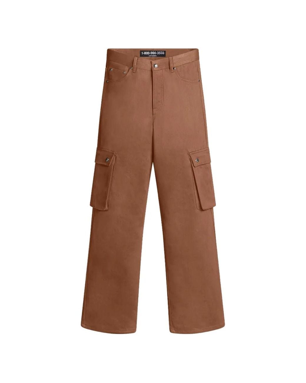 LOSTSHDWS Brown Pantalon Cargo Ample for men