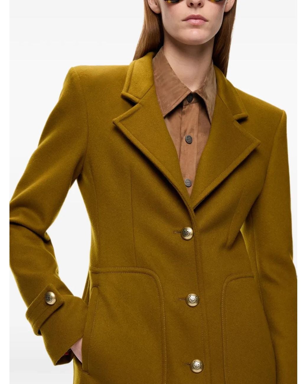 Pinko Green Long Coat