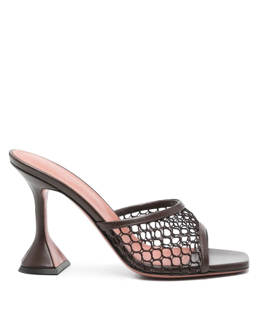 AMINA MUADDI Brown Lupita Net 95 Raffia Shoes