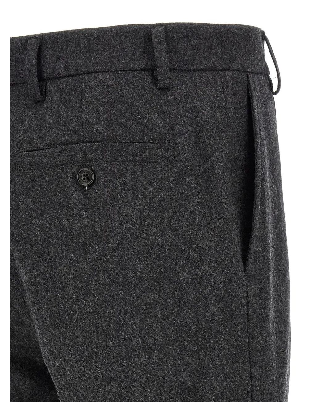 Department 5 Black Gin Pleated-Front Trousers for men