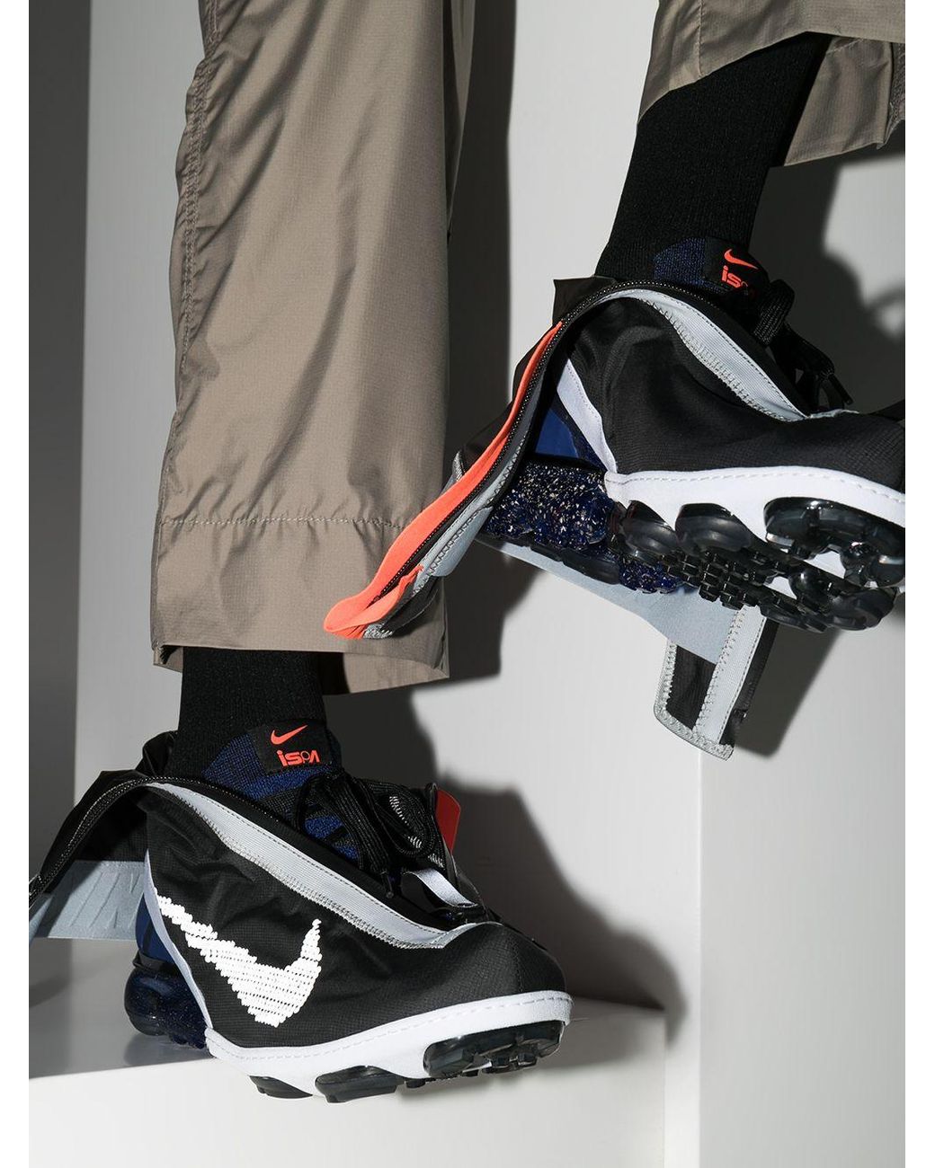 Nike Air Vapormax Flyknit Gaiter Ispa Sneakers in Black for Men | Lyst UK
