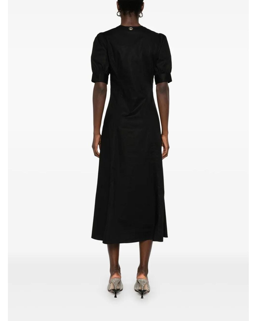 Twinset Black A-Line Midi Dress