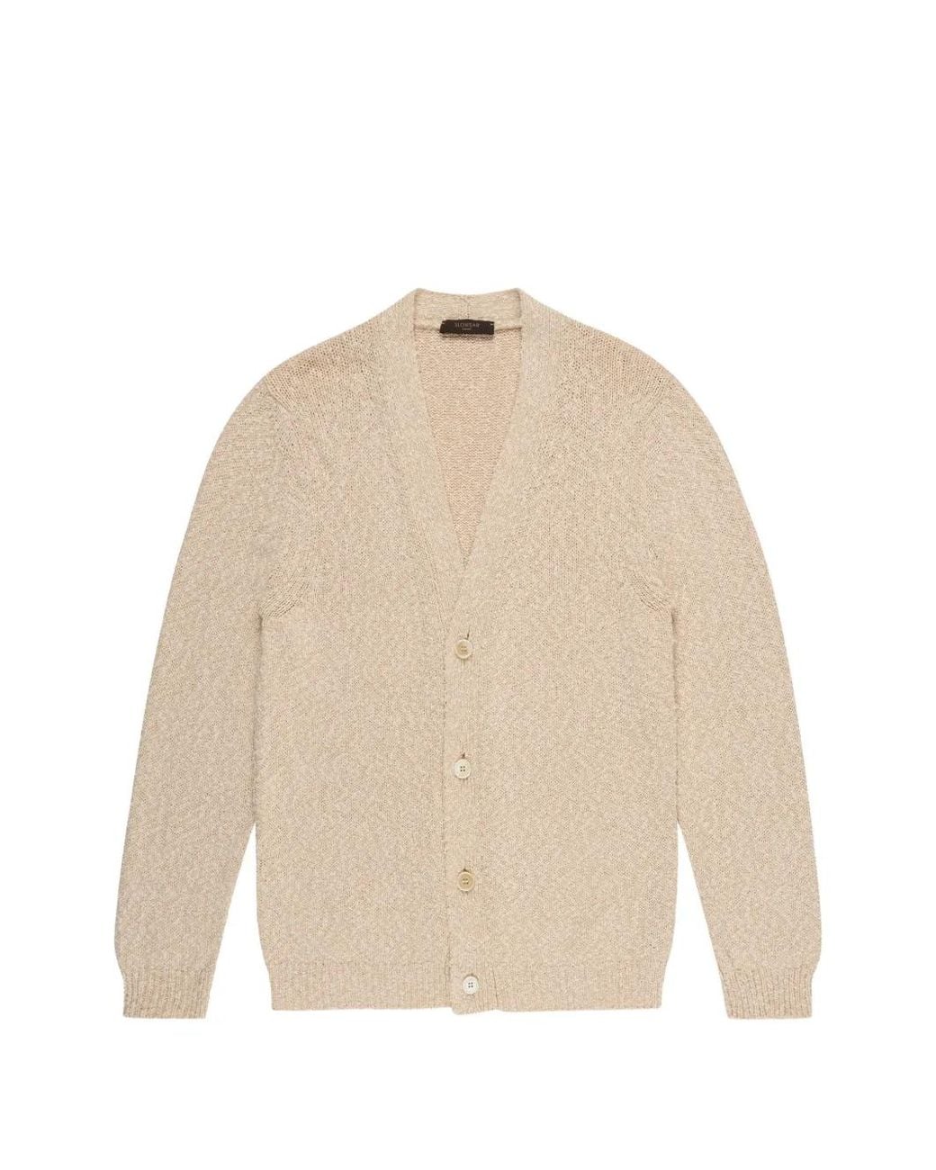 Zanone Natural Textured Cotton Cardigan for men